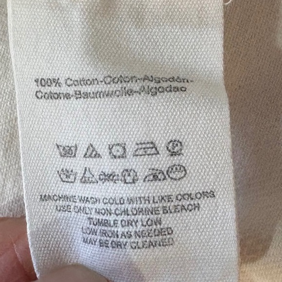 Free People White Denim Jacket Jean Jacket Cropped Cotton Casual Small - Picture 5 of 6